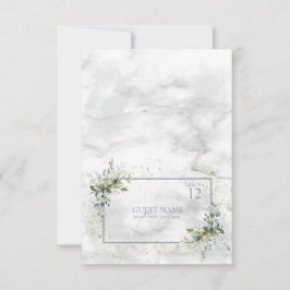 RSVP Cartão de Lugar Suculento Eucalyptus Azul-Claro Du