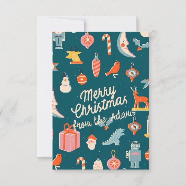 RSVP Cartão de Natal Antigo e Moçado (Frente)