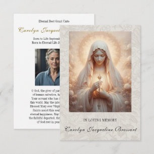 RSVP Cartão de Oração Memorial Funerária Católica de Ma