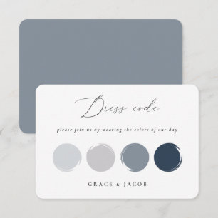 RSVP Cartão de Paleta de Cores de Casamento Azul Empoei