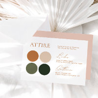 Cartão de Paleta de Cores de Casamento Terracotta