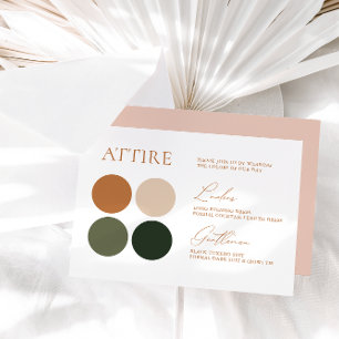 RSVP Cartão de Paleta de Cores de Casamento Terracotta