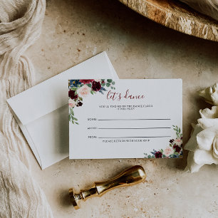 RSVP Cartão de Pedido de Música de Casamento Floral C