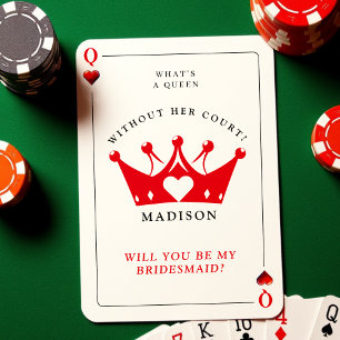 RSVP Cartão de Proposta da Rainha do Coração Poker Brid