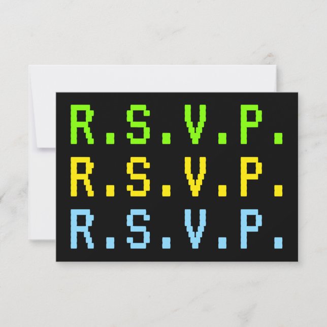 RSVP Cartão de R.S.V.P. Digital com Estilo Nerd (Frente)