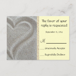 RSVP Cartão de Recepção de Casamento de Praia