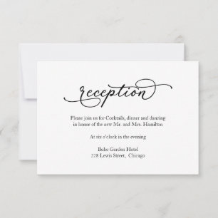 RSVP Cartão de Recepção de casamento Elegante para Cali