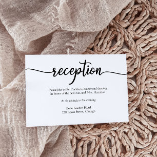 RSVP Cartão de Recepção de Casamento Minimalista Modern