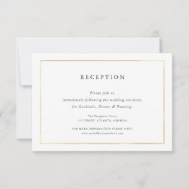 RSVP cartão de recepção de casamento náutica elegante