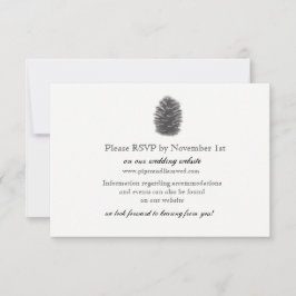 RSVP Cartão de Recepção de Casamento Pine Cone
