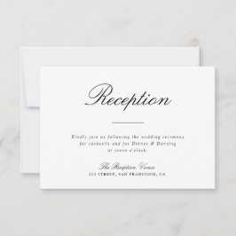 RSVP Cartão de recepção preto e branco para fotografia 