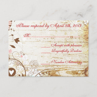 RSVP Cartão de Recepção RSCP De Casamento De Aves De Ma