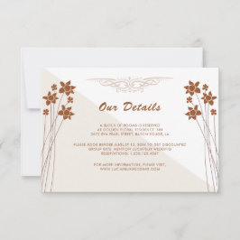 RSVP Cartão de Receptáculo de Detalhe de Casamento Flor