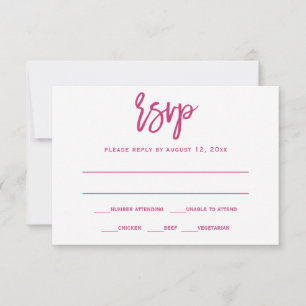 RSVP / Cartão de Resposta Caligrafia à Pincel-Ma