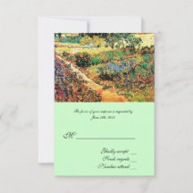 RSVP, cartão de resposta, van Gogh