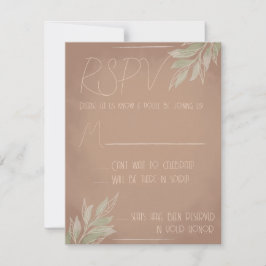 RSVP Cartão de RSPV Boho Terracota
