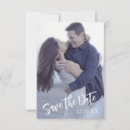 RSVP Cartão de Save the Date de Casamento Floral com Fo