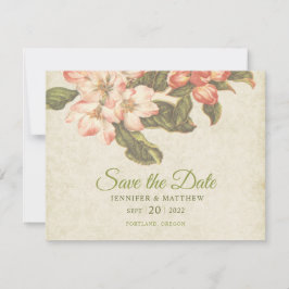 RSVP Cartão de Save the Date de Casamento Vintage Apple