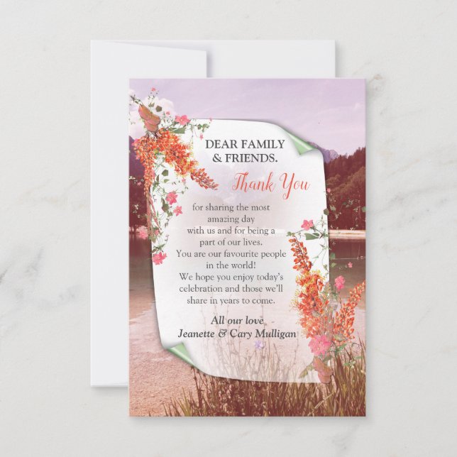 RSVP Cartão de tema botânico Elegante, em tons Neutrais (Frente)
