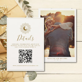 RSVP Cartão Detalhes do Código QR do Eterno Sun e Moon