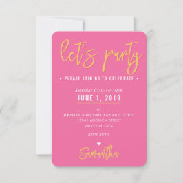 RSVP CARTÃO FESTA, bonito, branco, cor-de-rosa, bonito,