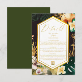 RSVP Cartão Formal Tropical Destino Pormenorizado