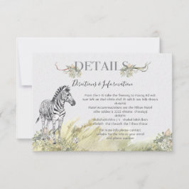 RSVP Cartão informativo de Detalhes do Casamento da Sel