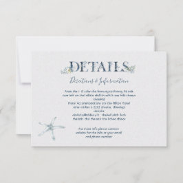 RSVP Cartão informativo Pormenores do Casamento no Ocea
