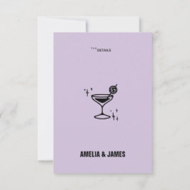 RSVP Cartão Retro Funky Modern Wedn Enclosure