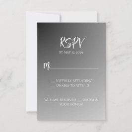 RSVP Cartão RSPV Preto e Branco Elegante