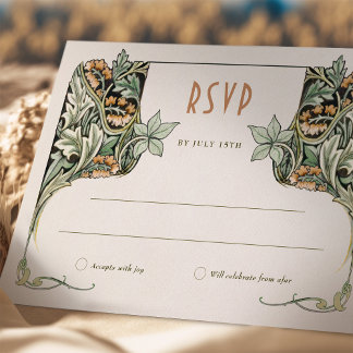 RSVP Cartão Vitoriano Grace Morris Inspirado em Le