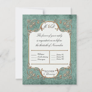 RSVP Cartões Art Nouveau Roaring 20s Deco Style
