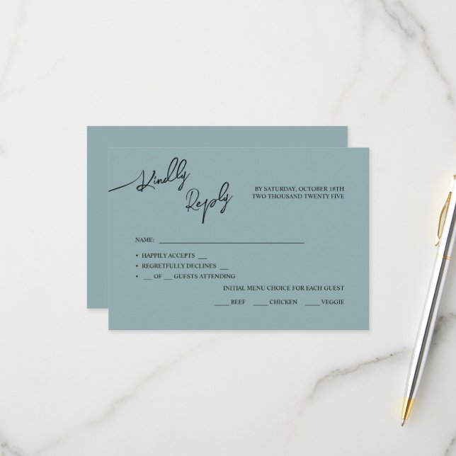 RSVP Cartões Casamento Boho-chic, cores pastel. (Frente/Verso In Situ)