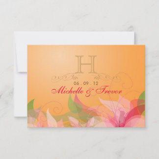 RSVP - Cartões de Resposta de Casamento Outono Tan