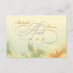 RSVP - Cartões de Resposta Floral de Casamento Flo