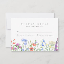 RSVP Casamento Boêmio de Jardim com Flores Silvest