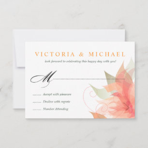 RSVP - Casamento Branco Gelo Laranja 2