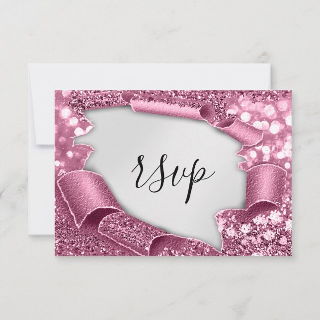 RSVP Casamento com Cinza de noiva de noiva de noiv (Verso)