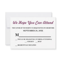 RSVP Casamento com Jasmin Roxo em Aquarela