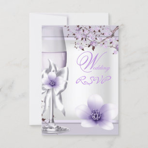 RSVP Casamento Elegante Lavanda Roxo Lilás 6