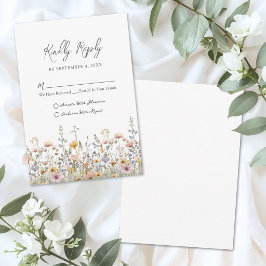 RSVP Casamento Floral de Flores Silvestres