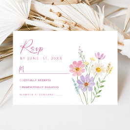 RSVP Casamento Floral Jardim de Flores Silvestres