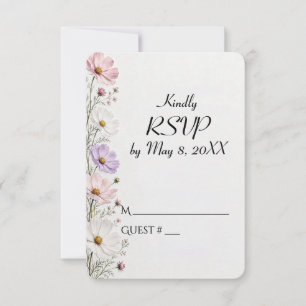 RSVP Casamento Fronteira Floral Cosmos