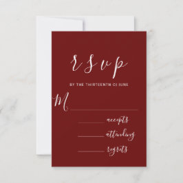 RSVP Casamento Glitter Frame Rosa Burgundy