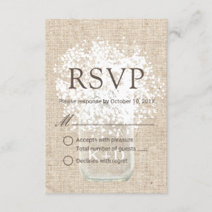 RSVP   Casamento Russo Mason Jar Breath do Bebê