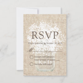 RSVP | Casamento Russo Mason Jar Breath do Bebê