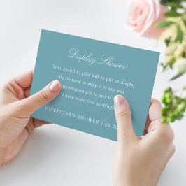 RSVP Chá de exibição Cores personalizadas Cartão azul d