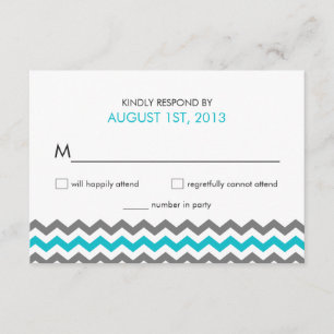 RSVP Chevron Zigzag Wedding Modern