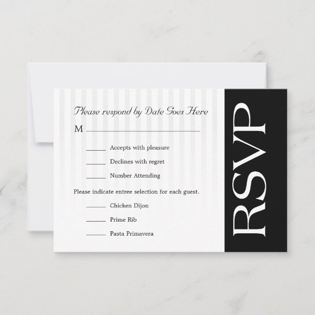 RSVP Clássico Personalizável (Frente)