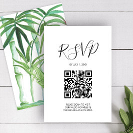 RSVP Código QR Cartão de Gabinete de Cores de Água de R